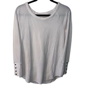 Chaser Thermal Top Womens Medium Cream waffle tunic Long Sleeve Gorp Cabin Ski